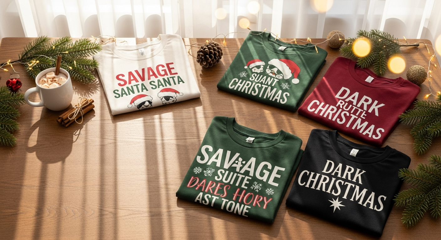 Funny Christmas Shirts for Adults: Savage Santa Jokes, Dark Humor and Movie-Inspired Tees